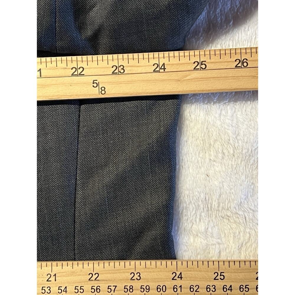 Vito Rufolo Italy Mens 46R 39x31 Gray with Ice Blue Stripe Super 100s Suit Note - Picture 10 of 16